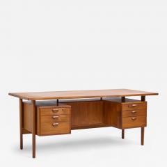  Kai Kristiasen Kai Kristiansen for Feldballes M belfabrik FM60 Mid Century Danish Teak Desk - 4476458