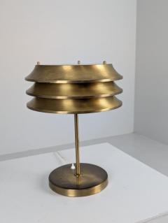  Kai Ruokonen Kai Ruokonen Finnmark Slated Table Lamp Full Brass Orno 1970s - 4448466