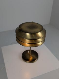  Kai Ruokonen Kai Ruokonen Finnmark Slated Table Lamp Full Brass Orno 1970s - 4448469