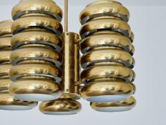  Kai Ruokonen Kai Ruokonen Five Arm Pendant Light in Brass Lynx Finland Early 1970s - 3335046