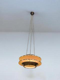  Kai Ruokonen Modernistic Slatted Kai Ruokonen Ceiling Pendant in Brass and Beige Lynx 1970s - 3944943