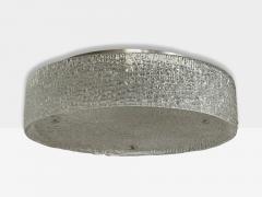  Kaiser Idell Kaiser Leuchten Kaiser Co Kaiser Leuchten Slumped Glass Steel Flushmount Germany 1960s - 4220649