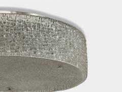  Kaiser Idell Kaiser Leuchten Kaiser Co Kaiser Leuchten Slumped Glass Steel Flushmount Germany 1960s - 4220653