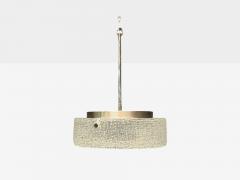  Kaiser Idell Kaiser Leuchten Kaiser Co Kaiser Leuchten Textured Glass Nickel Pendant Light Germany 1960s - 4271177