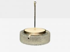 Kaiser Idell Kaiser Leuchten Kaiser Co Kaiser Leuchten Textured Glass Nickel Pendant Light Germany 1960s - 4271179