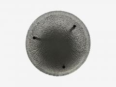  Kaiser Idell Kaiser Leuchten Kaiser Co Kaiser Leuchten Textured Glass Nickel Pendant Light Germany 1960s - 4271182