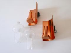  Kaiser Idell Kaiser Leuchten Kaiser Co Set of Two Mid Century Modern Copper Glass Sconces by Kaiser Leuchten 1960s - 2280489