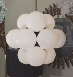  Kaiser Leuchten Black Kaiser Molecular Chandelier with Satin Opal Glass Pair Available  - 139481