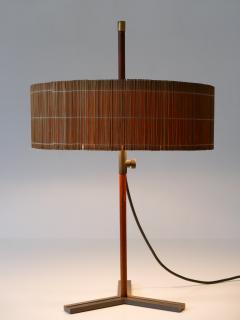  Kaiser Leuchten Exceptional Mid Century Modern Teak Brass Table Lamp by Kaiser Leuchten 1960s - 3924576