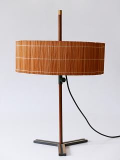  Kaiser Leuchten Exceptional Mid Century Modern Teak Brass Table Lamp by Kaiser Leuchten 1960s - 3924578