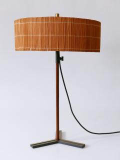  Kaiser Leuchten Exceptional Mid Century Modern Teak Brass Table Lamp by Kaiser Leuchten 1960s - 3924580