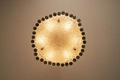  Kaiser Leuchten Nickel and Textured Glass Stem Pendant - 4505276