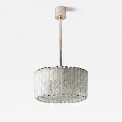  Kaiser Leuchten Nickel and Textured Glass Stem Pendant - 4515067