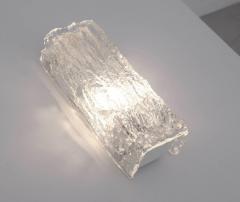  Kaiser Leuchten One of Six Ice Glass Sconces of Wall Lights by Kaiser Leuchten - 550604