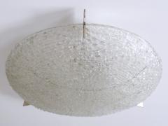  Kaiser Leuchten Rare Mid Century Modern Ice Glass Flush Mount or Sconce by Kaiser Leuchten 1960s - 2953675