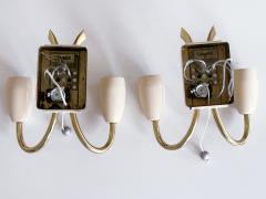  Kaiser Leuchten Set of Two Lovely Mid Century Sputnik Sconces or Wall Lights Germany 1950s - 4472666