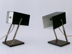  Kaiser Leuchten Set of Two Mid Century Modern Cube Table Lamps by Kaiser Leuchten 1960s Germany - 3839499