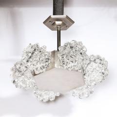  Kaiser Luchten Mid Century Hexagonal White Gold Glass Shaded Chandelier by Kaiser Luchten - 3352849