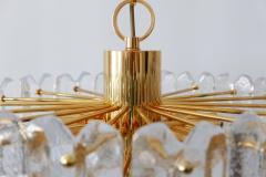  Kalmar Franken KG Large 13 Flamed Ice Glass Chandelier or Pendant Lamp Palazzo by Kalmar Franken - 1938092