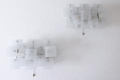  Kalmar Franken KG Set of Two Midcentury Ice Glass Wall Lamps or Sconces by Kalmar Franken 1960s - 1804997