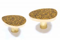 Kam Tin Pair of Tiger eye side tables - 1245115