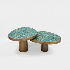  Kam Tin Pair of Turquoise Tables - 3864113