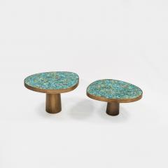  Kam Tin Pair of Turquoise Tables - 3864118