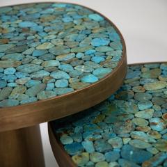  Kam Tin Pair of Turquoise Tables - 3864120