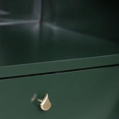  Kanttari Art Deco Style Modern Glass Display Cabinet in Green White Black Gold Brass - 3026664