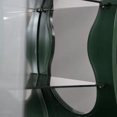  Kanttari Art Deco Style Modern Glass Display Cabinet in Green White Black Gold Brass - 3026667
