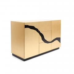  Kanttari Contemporary Gold Black Sideboard Console - 3028438