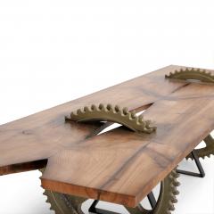  Kanttari Industrial Rustic Dining Conference Room Wooden Table with Cast Iron Legs - 3182524