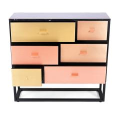  Kanttari Modern Black Sideboard With Marble Top and Brass Copper Bronze Gold - 3166101