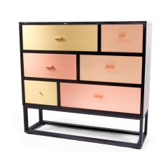  Kanttari Modern Black Sideboard With Marble Top and Brass Copper Bronze Gold - 3166102