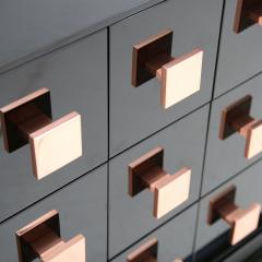  Kanttari Modern Black and Copper Chest of Drawers in High Gloss Finish - 3172490