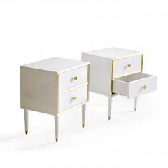  Kanttari Modern Cube White Gold Side Coffee Table or Nightstand - 3181984