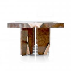  Kanttari Modern Eclectic Dining or Office Conference Table with Poplar Roots Copper - 3153793