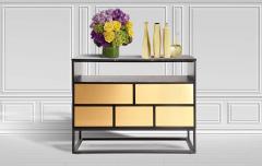  Kanttari Modern black brass marble sideboard display cabinet - 3166181