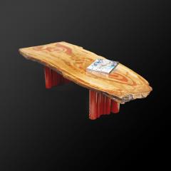  Kanttari Unique live edge red wooden coffee table - 3182490