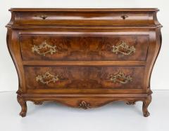  Karges Furniture Karges Furniture Louis XVI Bombe 3 Drawer Commode Burl Walnut - 3525484