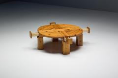  Karl Andersson Son Brutalist Pine Wood Coffee Table Sweden 1970s - 4214948