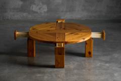  Karl Andersson Son Brutalist Pine Wood Coffee Table Sweden 1970s - 4214951