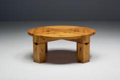  Karl Andersson Son Brutalist Pine Wood Coffee Table Sweden 1970s - 4214952
