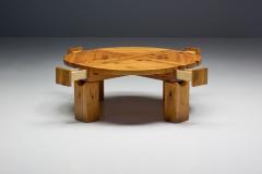  Karl Andersson Son Brutalist Pine Wood Coffee Table Sweden 1970s - 4214975