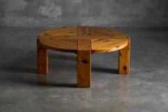  Karl Andersson Son Brutalist Pine Wood Coffee Table Sweden 1970s - 4214976