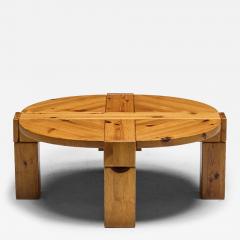 Karl Andersson Son Brutalist Pine Wood Coffee Table Sweden 1970s - 4217352
