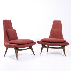  Karpen of California Karpen of California Mid Century Slipper Chair Pair - 4090141