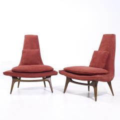  Karpen of California Karpen of California Mid Century Slipper Chair Pair - 4261141