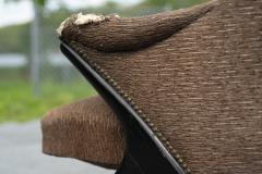  Karpen of California Rare Karpen of California Ebonized and Upholstered Lounge Chair or Side Chair - 4157988