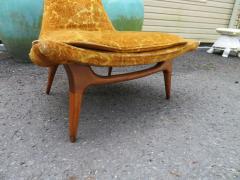  Karpen of California Wonderful Karpen of California High Back Walnut Slipper Lounge Mid Century - 3031806